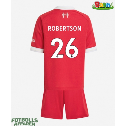 Liverpool Andrew Robertson #26 Hemmaställ Barn 2025-26 Kortärmad (+ Korta byxor)